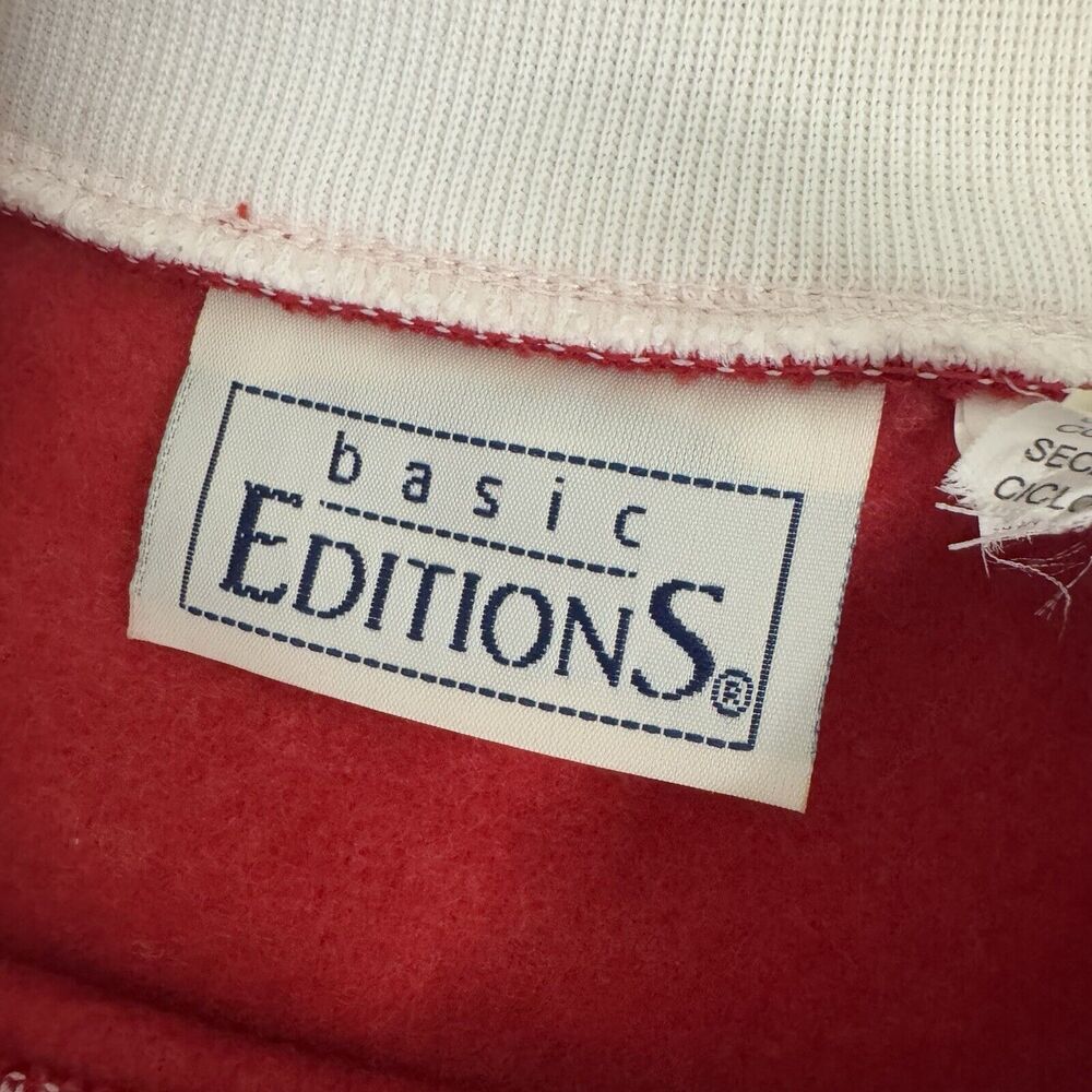 Vintage Red Kittens Sweatshirt Basic Editions Wom… - image 8